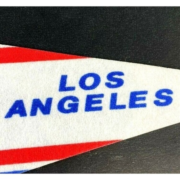 Vtg NBA Los Angeles Clippers White Blue Team Logo Mini Basketball Pennant 4x9 - Picture 4 of 4